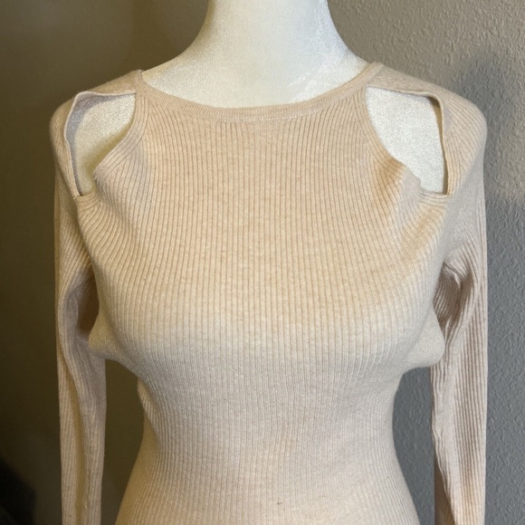 Princess Polly Nedura Knit Mini Dress Beige Size 4 New With Tag - Picture 2 of 12